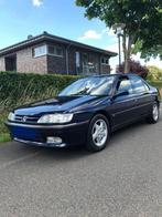 Peugeot 605 SV 3.0 V6 gerestaureerd 12 in NL, Zwart, Blauw, Leder, Particulier