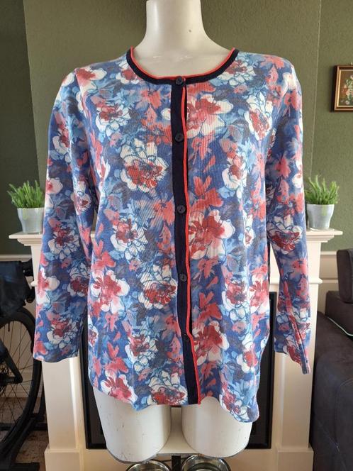 Atelier Goldner cardigan vest bloemen 42 L 21 korte maat, Kleding | Dames, Truien en Vesten, Zo goed als nieuw, Maat 42/44 (L)