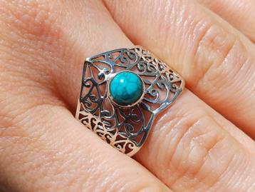 Vanoli 925 zilveren ring met turquoise maat 19,5 beschikbaar voor biedingen