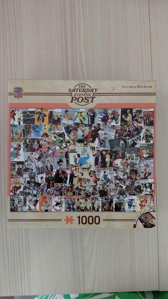 Masterpieces- The Saturday Evening Post - 1000 stukjes, Hobby en Vrije tijd, Denksport en Puzzels, Zo goed als nieuw, Legpuzzel