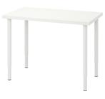 IKEA Linnmon Bureau met Olov Poten, Ophalen, In hoogte verstelbaar, Gebruikt, Bureau