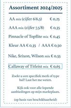 Golfballen vanaf €0,25 per stuk (2x gewassen), Sport en Fitness, Golf, Ophalen of Verzenden, Zo goed als nieuw, Bal(len), Overige merken