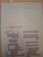 Nieuwe Spellbinders hot foil en snijmallen sentiments, Ophalen of Verzenden, Nieuw, Frame of Mal, Overige merken