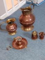 Oud koper en messing set, Antiek en Kunst, Antiek | Koper en Brons, Ophalen of Verzenden
