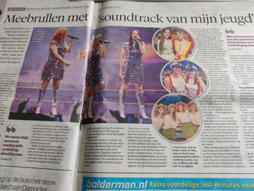 K3 Reünie Concert vd originele K3 Krantenartikel  beschikbaar voor biedingen