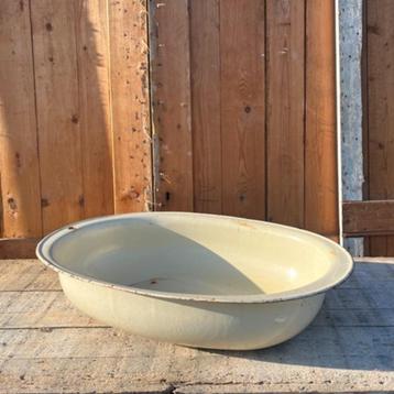 Badje baby kinder ovaal emaille 70,5 x 46,5 creme origineel beschikbaar voor biedingen