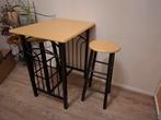 Bartafel met krukken set, Ophalen, Gebruikt, Met voetsteun, 90 cm of meer