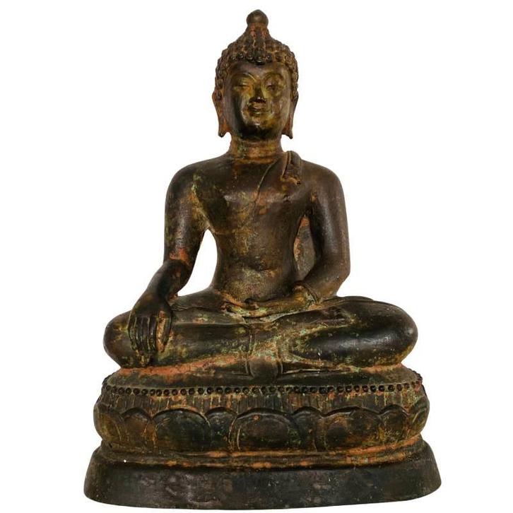Zeldzaam Thaise Boeddhabeeld uit de late Ayutthaya-periode, Huis en Inrichting, Woonaccessoires | Boeddhabeelden, Gebruikt, Ophalen of Verzenden