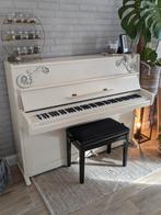 Prachtige creme witte Furster piano met ornamenten, Gebruikt, Piano, Wit, Ophalen