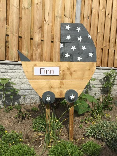 Geboortebord huren KINDERWAGEN WANDELWAGEN jongen meisje, Kinderen en Baby's, Kraamcadeaus en Geboorteborden, Zo goed als nieuw