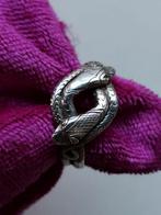 Zilveren slangen ring, Sieraden, Tassen en Uiterlijk, Ringen, Ophalen of Verzenden, Zo goed als nieuw, Dame, Zilver
