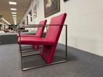 2 Arco Spine Fauteuil Roze leer Design stoel, Huis en Inrichting, Nieuw, Leer, Ophalen of Verzenden, 75 tot 100 cm