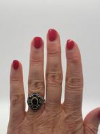 Z300 Prachtige zilveren granaat ring maat 17, Sieraden, Tassen en Uiterlijk, Antieke sieraden, Ophalen of Verzenden, Zilver, Ring