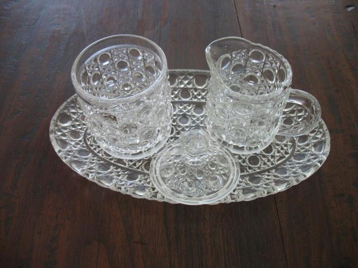 roomstel kristal suiker, Antiek en Kunst, Antiek | Servies los, Ophalen of Verzenden