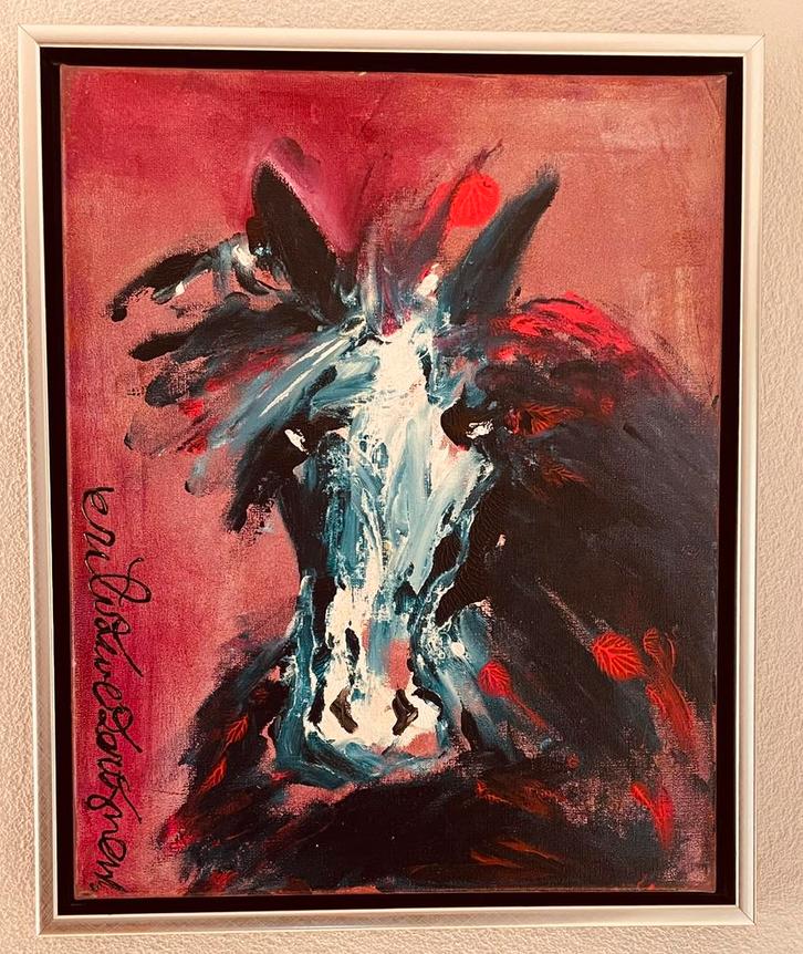 Origineel Erik Zwezerijnen Vurig Paard, Antiek en Kunst, Kunst | Schilderijen | Modern, Ophalen of Verzenden