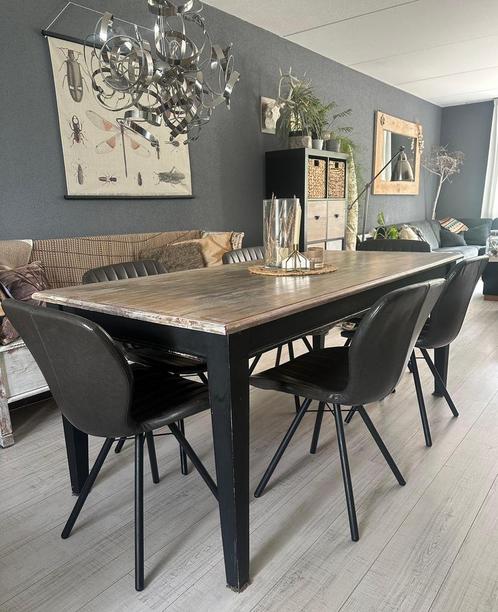 Eetkamerstoelen, Huis en Inrichting, Stoelen, Zo goed als nieuw, Vijf, Zes of meer stoelen, Leer, Ophalen of Verzenden