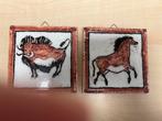 2 Vintage Keramiek Tegels, Antiek en Kunst, Antiek | Wandborden en Tegels, Ophalen of Verzenden