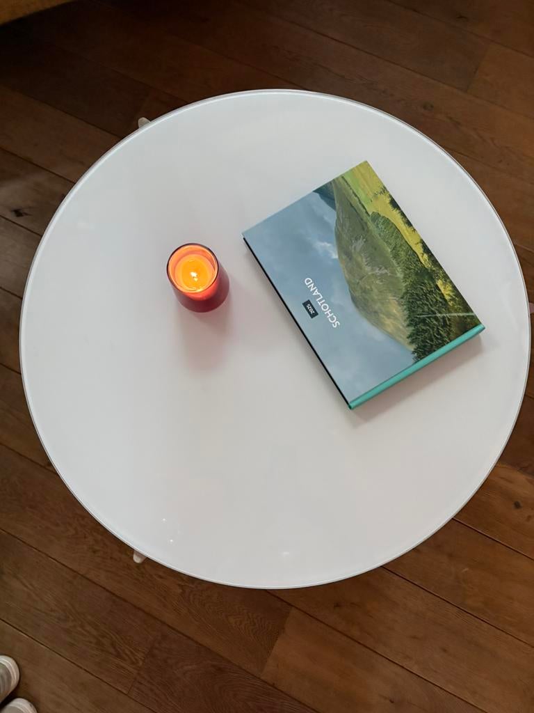 IKEA STRIND salontafel glas, Huis en Inrichting, Ophalen, Modern., Gebruikt, 50 tot 100 cm