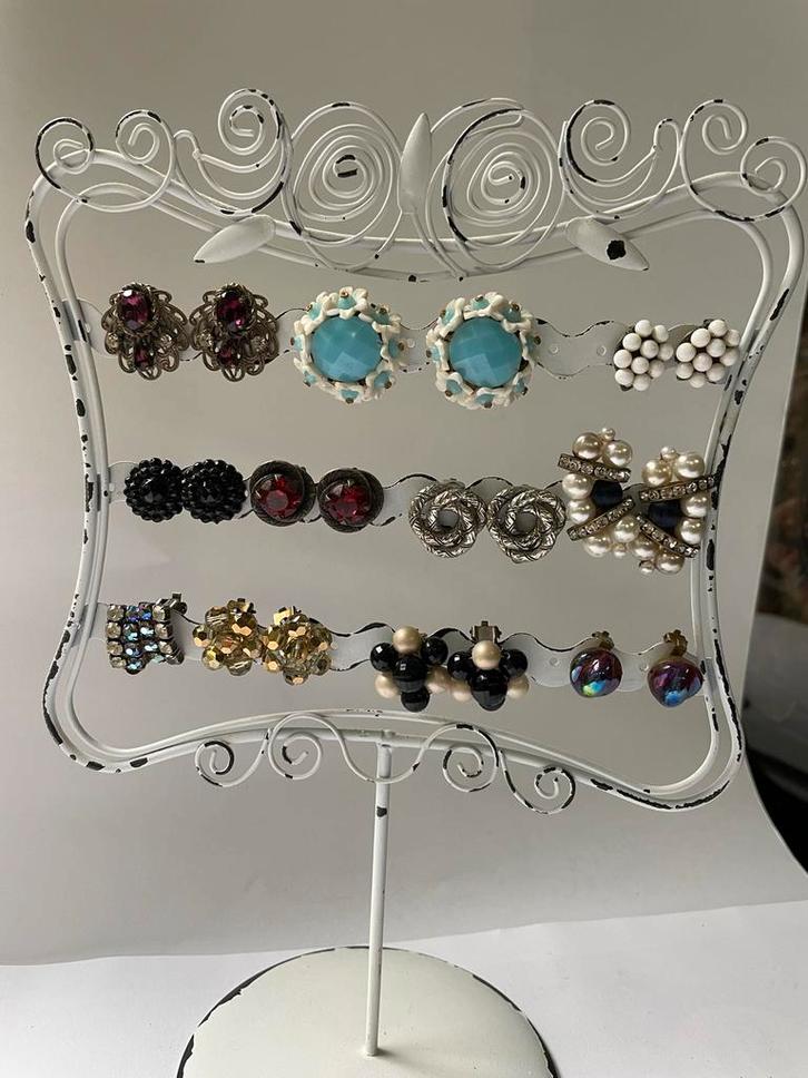 Vintage Oorbellen Clips, Sieraden, Tassen en Uiterlijk, Oorbellen, Gebruikt, Knopjes of Stekers, Overige materialen, Overige kleuren