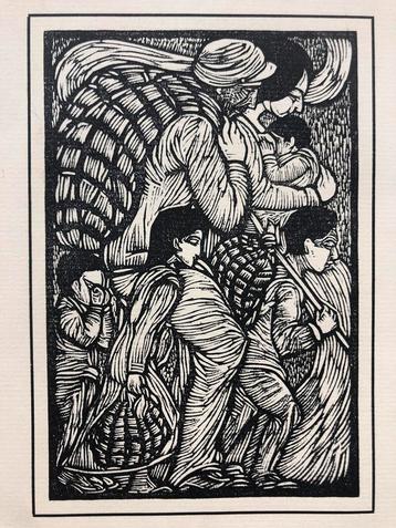 Chris Lebeau - Houtsnede - 1924 - De reis beschikbaar voor biedingen