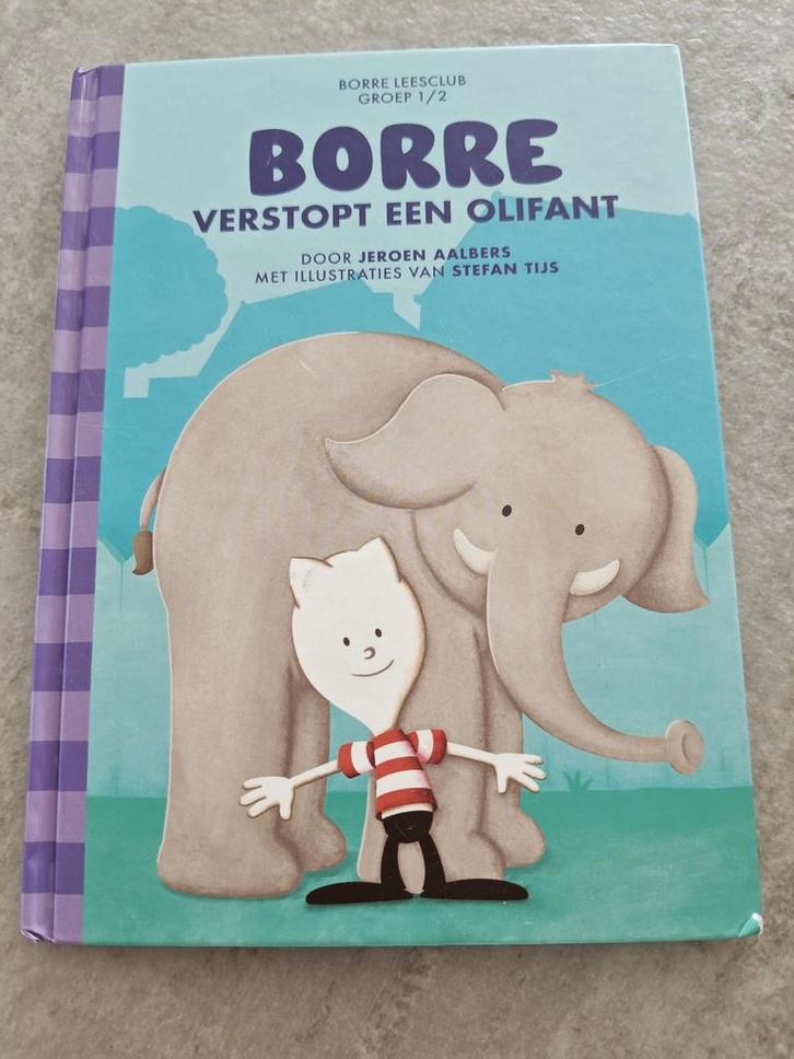Borre verstopt een olifant - Jeroen Aalbers, Boeken, Kinderboeken | Jeugd | onder 10 jaar, Zo goed als nieuw, Fictie algemeen
