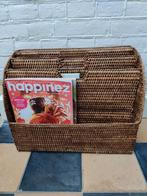 Birma rieten organizer/ tijdschriften mand XL, Ophalen of Verzenden, Zo goed als nieuw