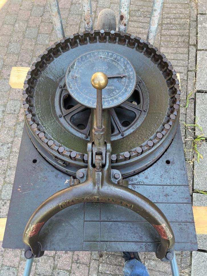 Diagraph  Bradley's Stencil machine US WO2, Verzamelen, Militaria | Tweede Wereldoorlog, Landmacht, Overige typen, Amerika, Ophalen