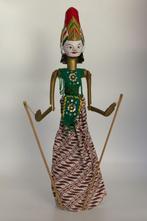Prachtige Wajang-pop met wit gezicht en groene bovenkleding, Antiek en Kunst, Ophalen