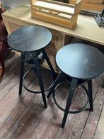 Barkruk zwart x2 /black bar stool x2, Huis en Inrichting, 2 krukken, Ophalen, Gebruikt, 60 tot 90 cm