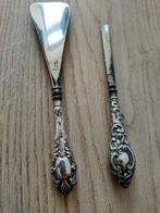 Vintage Engelse sterling zilveren schoenlepel e knoophaakset, Antiek en Kunst, Ophalen of Verzenden, Zilver