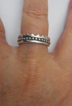 Zilveren aparte vintage ring maat 17.75 nr.1436, Sieraden, Tassen en Uiterlijk, Ringen, Verzenden, Zo goed als nieuw, 17 tot 18