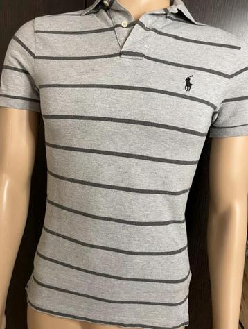 Originele Ralph Lauren Polo Grijs gestreept Custom Fit XS beschikbaar voor biedingen