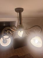 Hanglamp, donker goud en donker bruin incl vloerlamp, Ophalen, Zo goed als nieuw, Metaal, Minder dan 50 cm