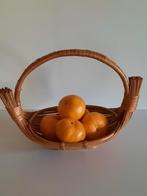 brocante Frans rieten hengselmandje - bootmandje, Antiek en Kunst, Ophalen of Verzenden