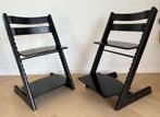 Zwarte STOKKE Tripp Trapp kinderstoel (triptrap / trip trap), Ophalen, Zo goed als nieuw, Meegroeistoel