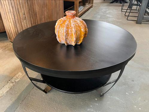 Magazijn leegverkoop ronde salontafel paras zwart mangohout, Huis en Inrichting, Woonaccessoires | Overige, Nieuw, Ophalen of Verzenden