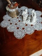 Biscuit porselein beeld-ouder echtpaar met kruiwagen-mooie s, Antiek en Kunst, Antiek | Porselein, Ophalen of Verzenden