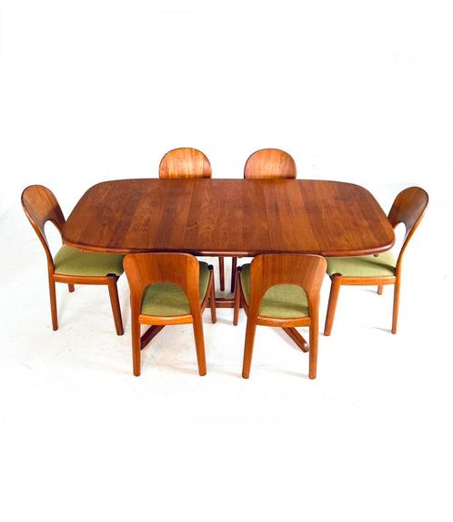 Vintage verlengbare eettafel, Glostrup Møbelfabrik ‘70, Huis en Inrichting, Tafels | Eettafels, Zo goed als nieuw, 50 tot 100 cm