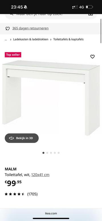 Ikea kaptafel mag weg voor €50