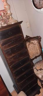 Oud koloniaal teakhouten ladekastje., Antiek en Kunst, Antiek | Meubels | Kasten, Ophalen
