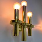 Messing design wandlampen Sciolari Italië mid century, Ophalen of Verzenden, Zo goed als nieuw, Metaal