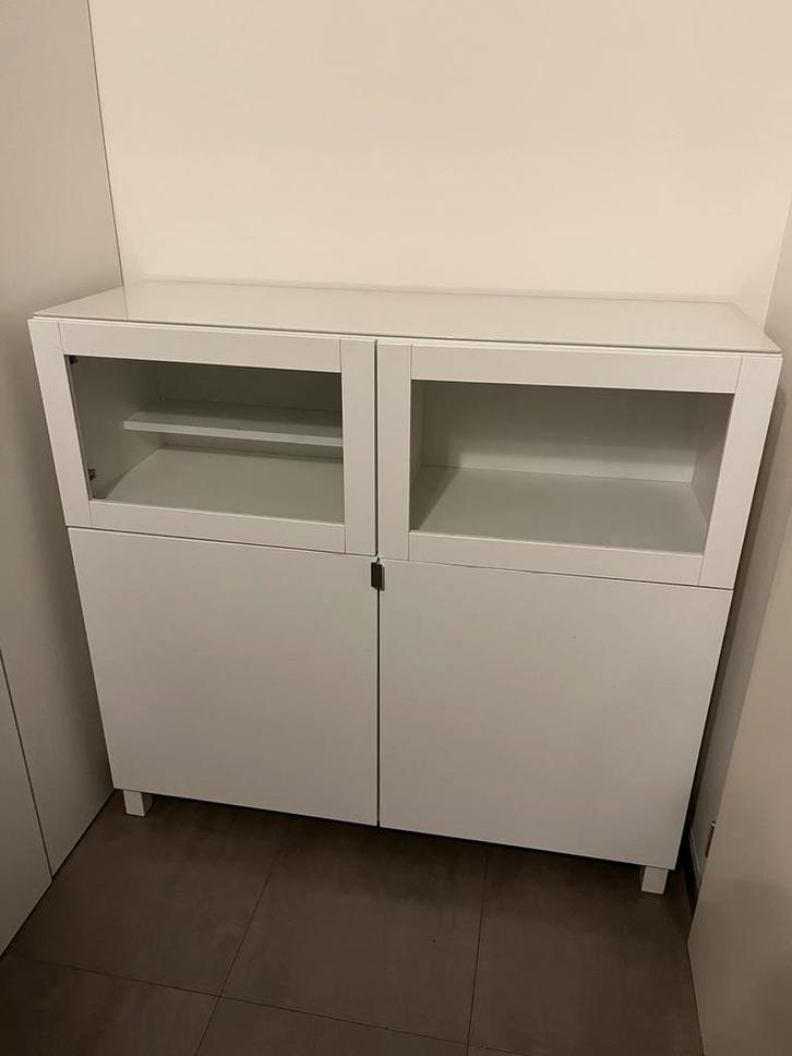 Ikea Besta kastje wit - lichte beschadigingen, Huis en Inrichting, Kasten | Dressoirs, Gebruikt, 50 tot 100 cm, 25 tot 50 cm, Met deur(en)