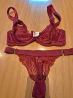 Hunkemöller Setje - BH en String - Bordeaux Rood - XS, Kleding | Dames, Hunkemöller, Ophalen of Verzenden, Rood, Setje