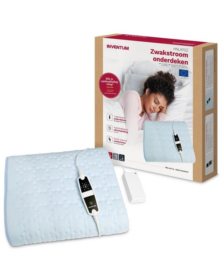Inventum HNL4112Z Elektrische Onderdeken 1-persoons, Huis en Inrichting, Slaapkamer | Beddengoed, Nieuw, Deken of Dekbed, Eenpersoons