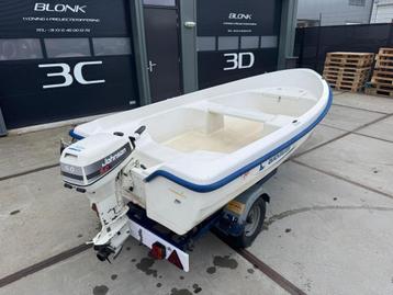 Nette Quicksilver 360 Boot incl. Johnson 6PK 2T en Trailer beschikbaar voor biedingen