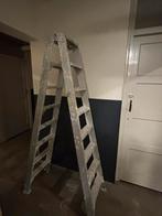 Stevige aluminium ladder 7 tredens verrijdbaar, Ophalen, Gebruikt, 2 tot 4 meter
