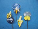 4 speldjes FYFFES bananen / banaan, Verzamelen, Speldjes, Pins en Buttons, Ophalen of Verzenden, Zo goed als nieuw, Overige onderwerpen