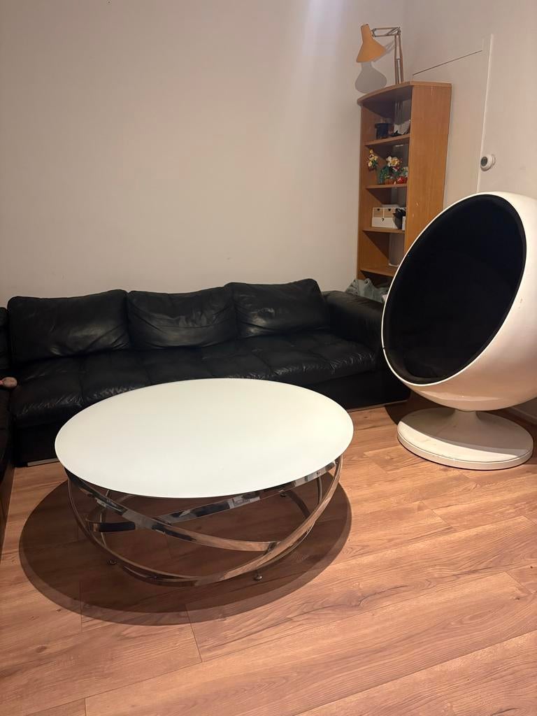 Ronde salontafel - 110 cm, Gebruikt, 100 tot 150 cm, Rond, Ophalen of Verzenden