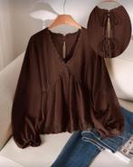 Top Xenna Bruin (44-52), Verzenden, Nieuw, Bruin, Shirt of Top