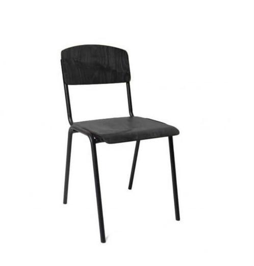 400+ Valk schoolstoelen zwart, retro horeca stapelstoel  941, Huis en Inrichting, Stoelen, Nieuw, Vijf, Zes of meer stoelen, Metaal